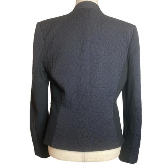 Theory Open Front Lanei Fritella Textured Blazer in black Size 0 - Picture 3 of 10